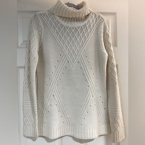 Cream White Knitted Sweater